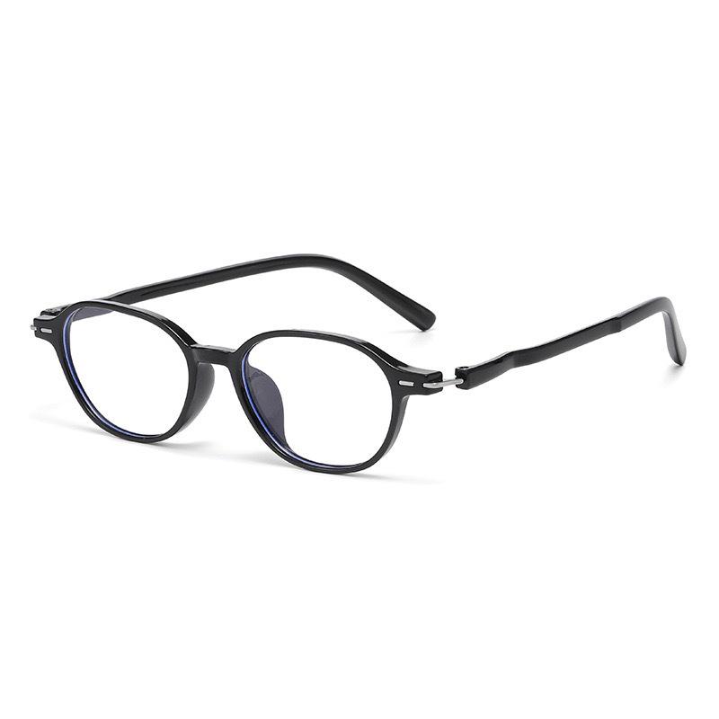 Retro Round Photochromic Anti-Blue Light Lightweight Myopia Glasses with Face-Slimming HD Lenses