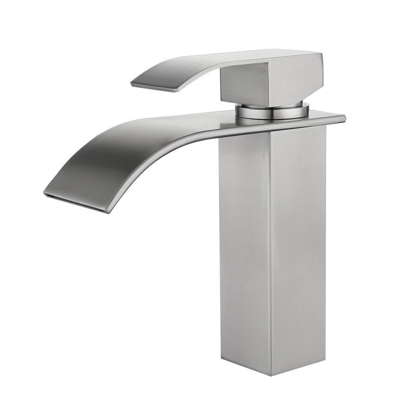 Vimuss 304 Stainless Steel Square Waterfall Basin Faucet