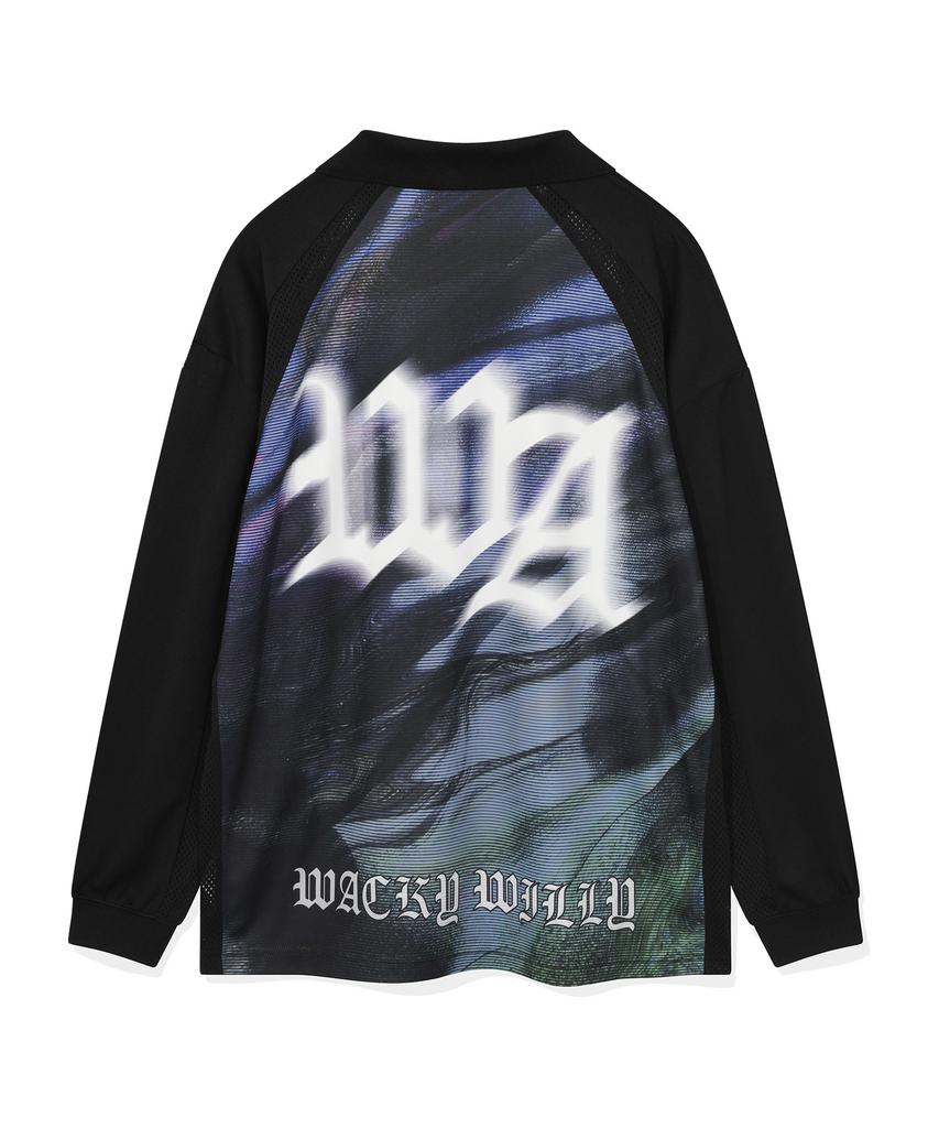 WACKY WILLY Blockcore Jersey T-Shirt Black