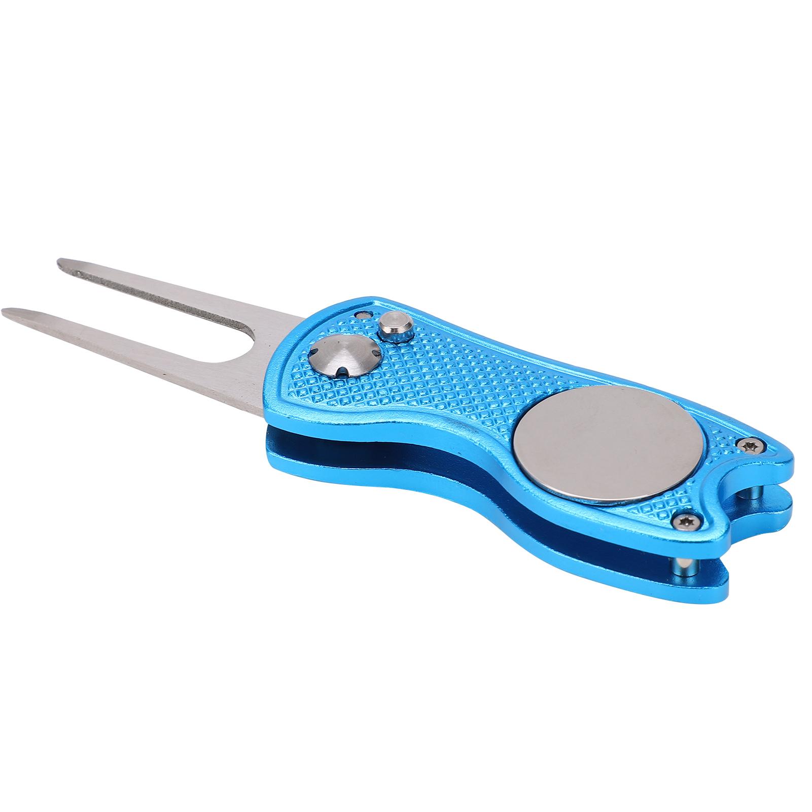 

Вилка для гольфа из нержавеющей стали Металлическая складная вилка для гольфа для дерна Инструмент для ремонта дерна для паттинг-грина Черный