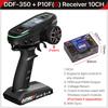 DUMBORC 2.4G 10CH Digital Radio Remote Controller DDF-350 Transmitter with Receiver  for RC Car Boat Tank LCD FHSS System