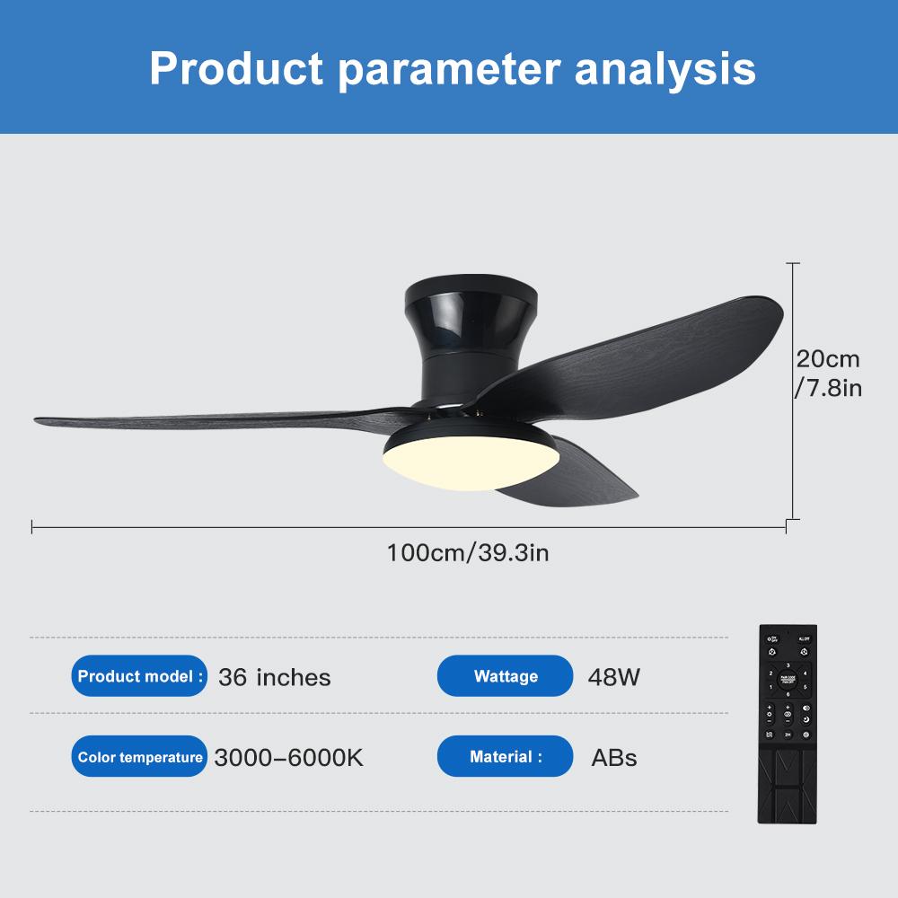 Bedroom fan light, ceiling fan light, high wind power ceiling, dining room, living room, household integrated ceiling, electric 31-40W&220 V