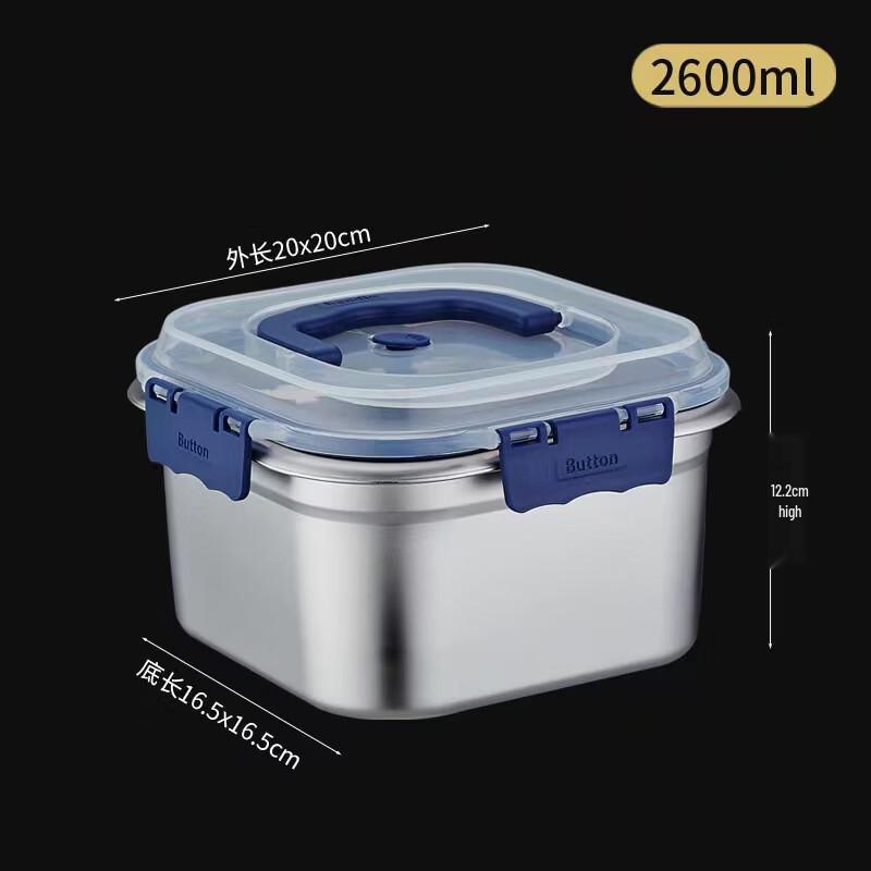 ZISIZ Stainless Steel Food Storage Container with Handle