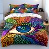 Colorful Eye Art Decor Set Soft Comfortable Duvet Cover Bedding Set Included 1*Duvet Cover & 2*Pillowcases, Gift