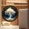 Tree of Life Mandala Old Style Round Logo, Art Deco Style Wall Decoration Front Door, Porch, Living Room, Bedroom