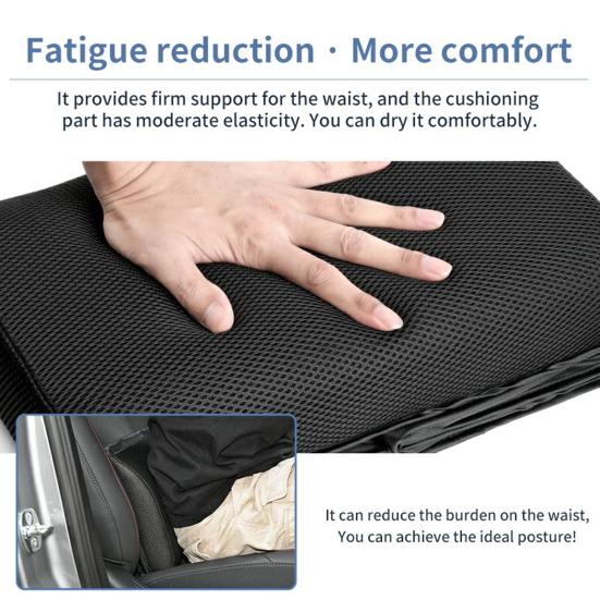Organizzatore per Sedile Auto e Supporto Lombare 2-in-1 Scatola Portaoggetti Cuscino Supporto Schiena 30L Pieghevole Organizer per Sedile Anteriore Posteriore per SUV Auto Camion Furgone