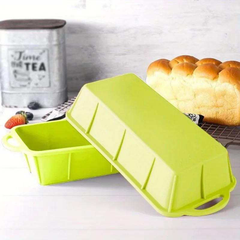 1PC Rectangular Silicone Cake Baking Mold Thickening Household Bread Toast Plate Cake Mold Rising Tool