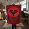 1Pc Blood Angels Cool Print Flannel Blanket, High Quality Comfortable for All Seasons, Home Decor, Warmth and Comfort, Perfect for Christmas Gifts 09