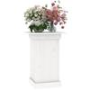 White Flower Stand 40 x 40 x 60 cm Solid Pine Wood