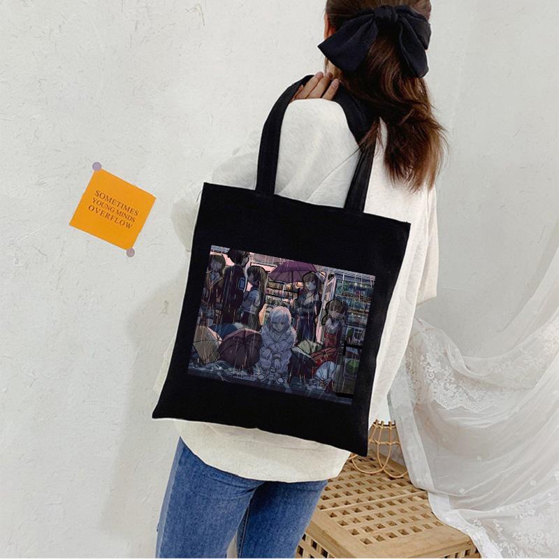 Akudama Drive Killer Japanische Anime-Leinentasche, Shopper, große Kapazität, modische Damentasche, Vintage-Handtaschen, klassische Umhängetasche