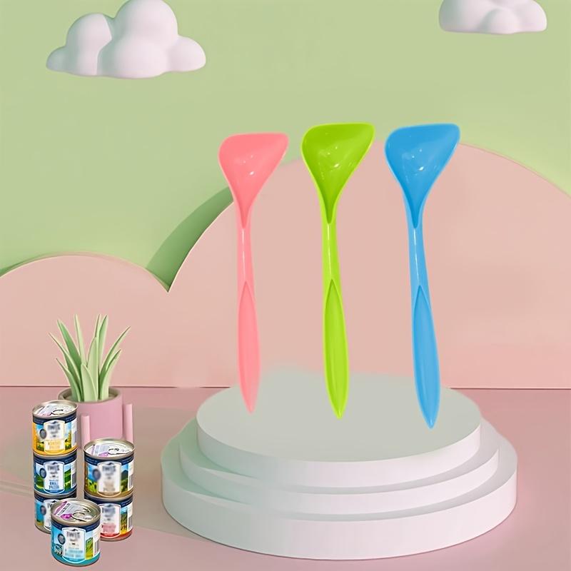3Pcs Set Pet Can Mixing Spoons, Light Drop Heat Resistant, Easy Pry Lid Scoop Food, For Dog Cat Canned Food