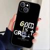 Bible Verse Jesus Christ Christian Phone Case For iPhone 16,15,14,13,12,17,Pro Max,Plus Silicone Black Case