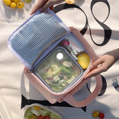 New Lunch Box Bag Aluminized Oxford Insulated Thermal Bag Outdoor Heat Cold Protection Portable Meal Carrier for Work School