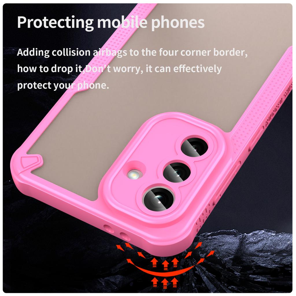 For Samsung Galaxy A37 5G Case PC + TPU Semi-Transparent Frosted Finish Protective Phone Cover