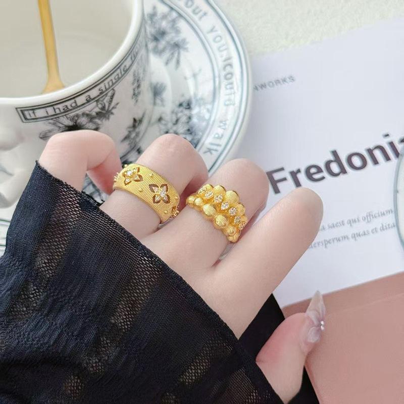 Italian Medieval Vintage Brushed Open Ring Niche High-End Exquisite Retro Personalized Ring