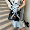 High-value Retro Large-capacity Bag Women's 2025 New Versatile Shoulder Underarm Bag Portable Bucket Bag Bow