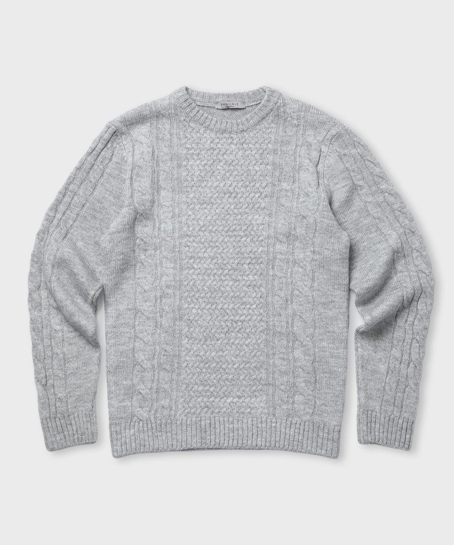 Panicalle Cable Knit Sweater [Gray] Gray/S