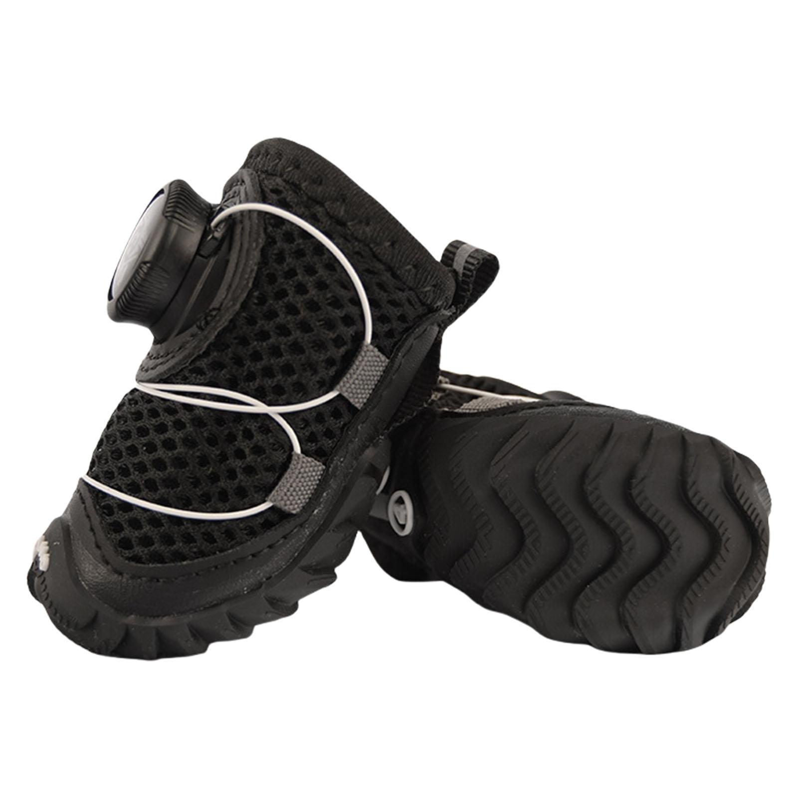 

1 пара обуви для собак на мягкой подошве, противоскользящие дождевые ботинки, обувь, сетчатые оксфорды для собак мелких пород, таких как медведь 3 чёрный