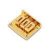Durable 3 string Fixed Guitar Bridge Replacement Parts for Cigarbox Electric Guitars(Gold)