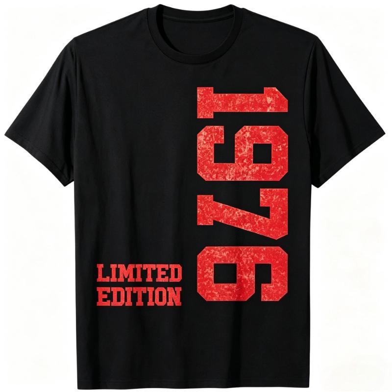 1976 Tshirt Graphic Custom Printed Short Sleeve Shirts Unisex Clothing 49th Birthday Gifts Years Old Vintage Hipster Hot Sale Tee