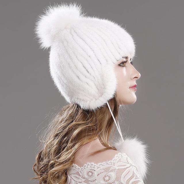for Hat Winter Hats Mink fur cap 