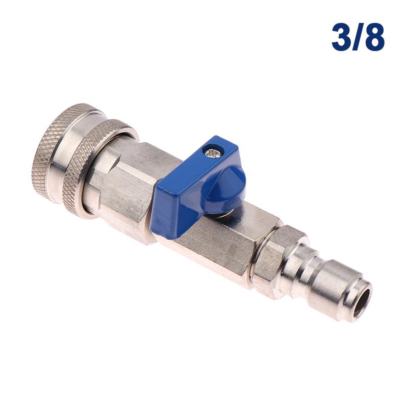 High Pressure Washer Ball Valve With 3/8 Or 1/4 Inch Quick Connector For Water Pumps Tanks Faucet Washer Hose Water Flow Switch