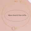 Sturdy Brass Women's Necklace Fashion Thin Chain Minimalist Dainty Double Round Pendant Jewelry Statement Pieces