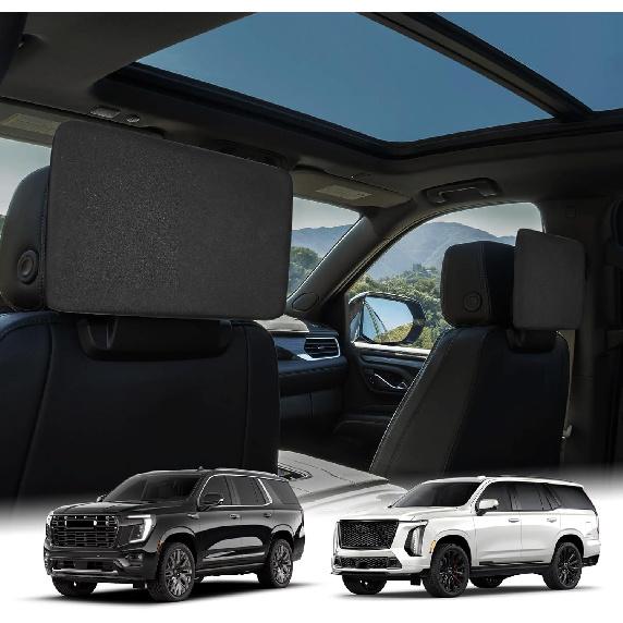 2-Pack Rear Seat Screen Protectors for -2025 2026 Cadillac Escalade/GMC Yukon/Chevrolet Tahoe Suburban Storage Models, Neoprene Shockproof Covers 2Pcs Neoprene Covers