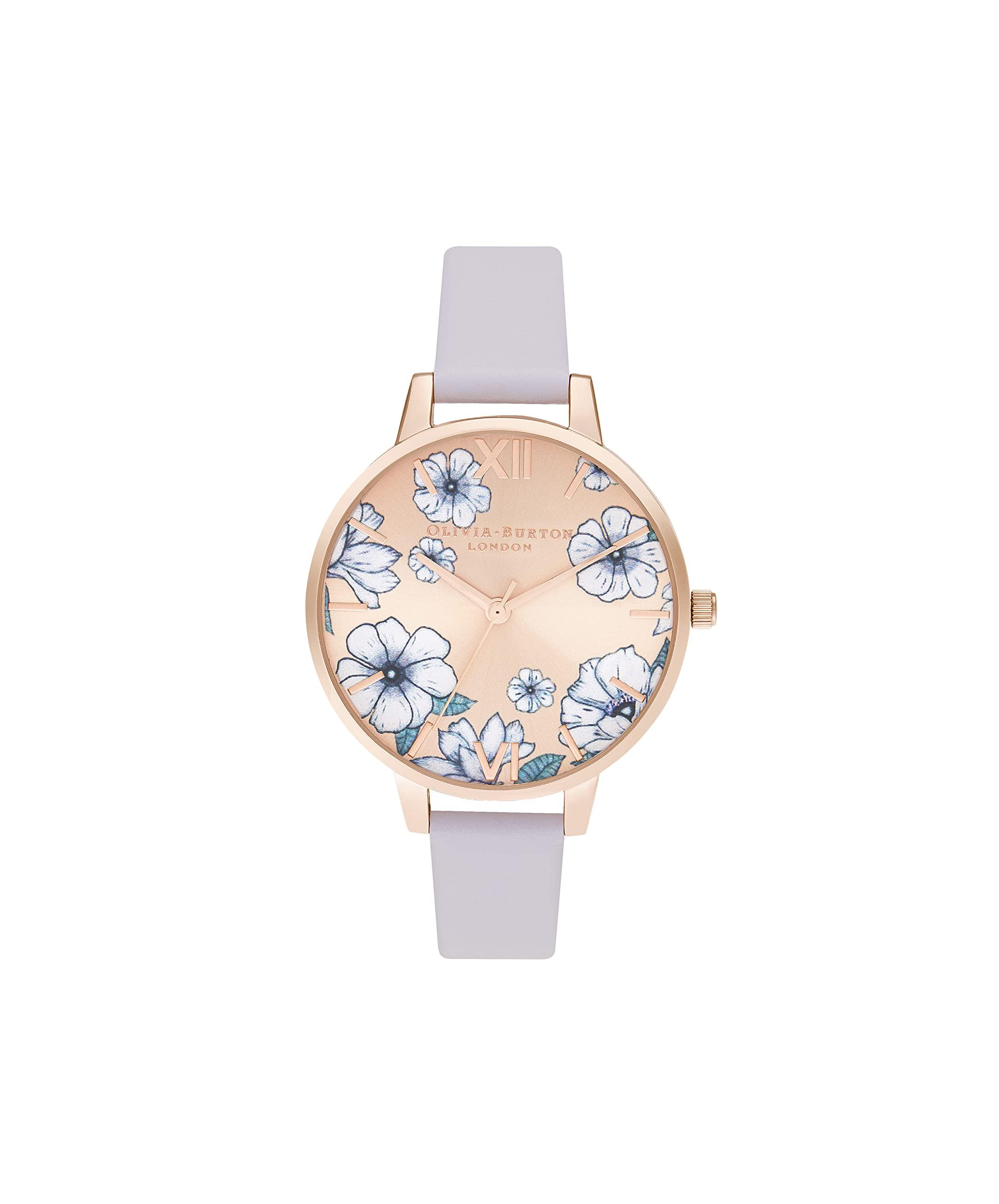 

OLIVIA BURTON Groovy Blooms Parma Violet Rose Gold Sunray 34мм Женские часы, (ob16an03) [Авторизованный розничный продавец]