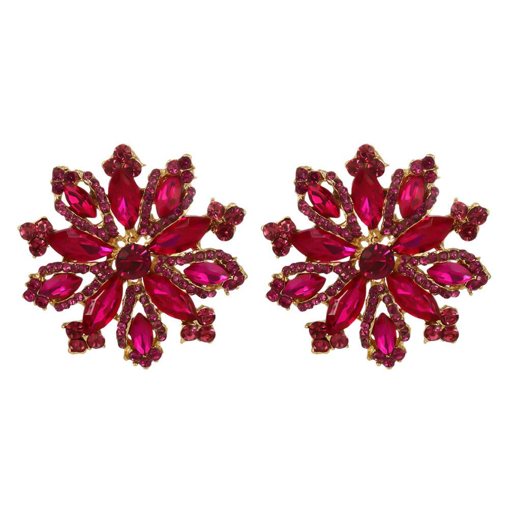 Floral Style Fashion Earrings With Electroplated Finish For Ladies Accessories