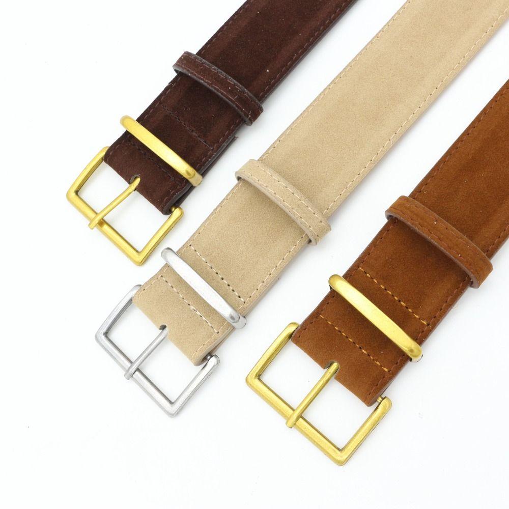 Luxury Design Women Waist Belt Versatile Wide Waistband Suede Leather Belt  Coat Skirt Decoration