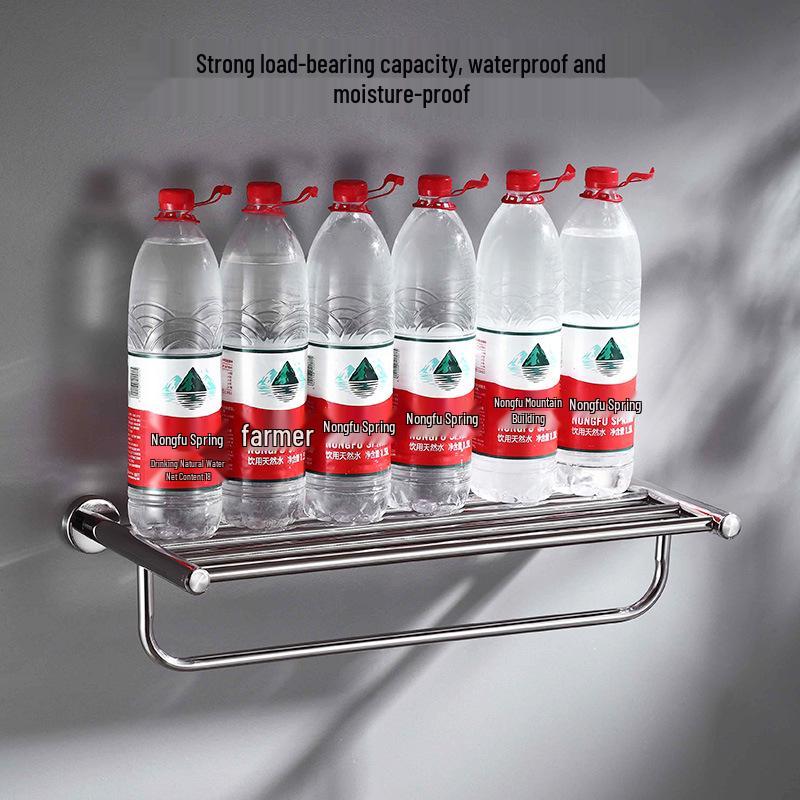 304 Stainless Steel Bathroom Rack Set: Towel Rack, Toilet Triangle Rack, Paper Holder, Storage Hanger