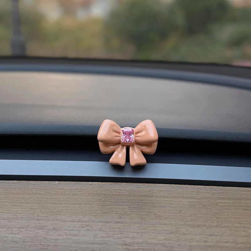 

Pink Girly Bow Car Air Freshener Car Vent Decoration Clip Diffuser Stone New Car Gift for Women Number 1