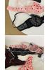 French Pink Lace Heart Bra Set: Sexy, Thin, Bust-Enhancing Design for Young Women