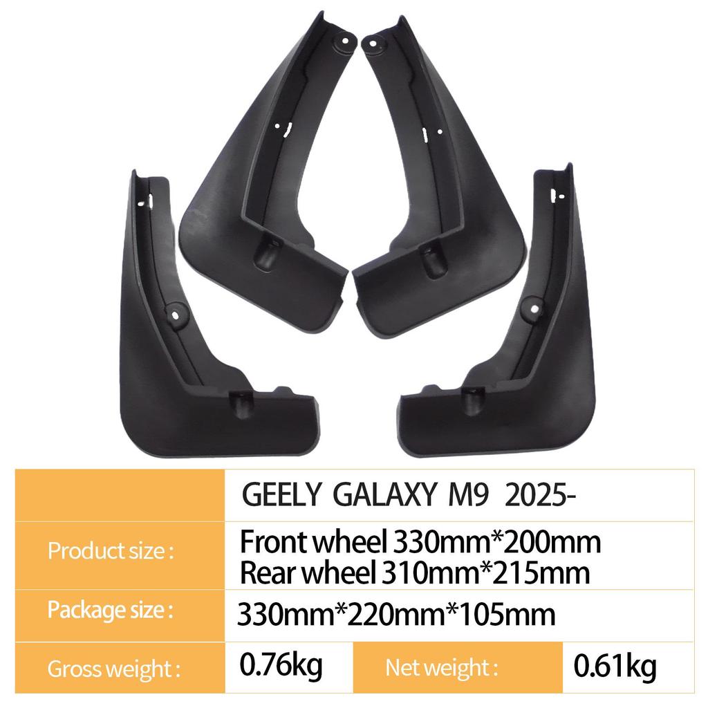 Kompatible Schmutzfänger für den Geely Galaxy M9 2025