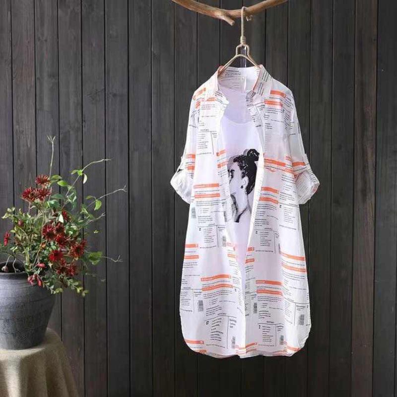 

Женский кардиган средней длины: Литературный дизайн, Принт с буквами, Свободный крой, Универсальная защита от солнца. 2XL оранжевый