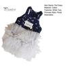 White Tutu Dog Dress Dress, Floral Sleeveless Princess Style Lightweight Pet Outfit Summer for Small Dogs Teddy Bichon Frise Skirt