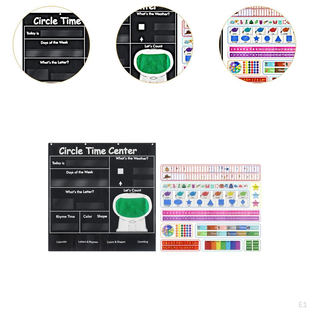 Circle Time Learning Chart Numbers Pocket for Kids Homeschool