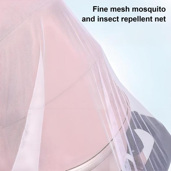 Baby Stroller Mosquito Net Breathable Mesh Lightweight Stroller Mosquito Protection Cover Foldable Universal Full Cover Stroller Netting with Elastic