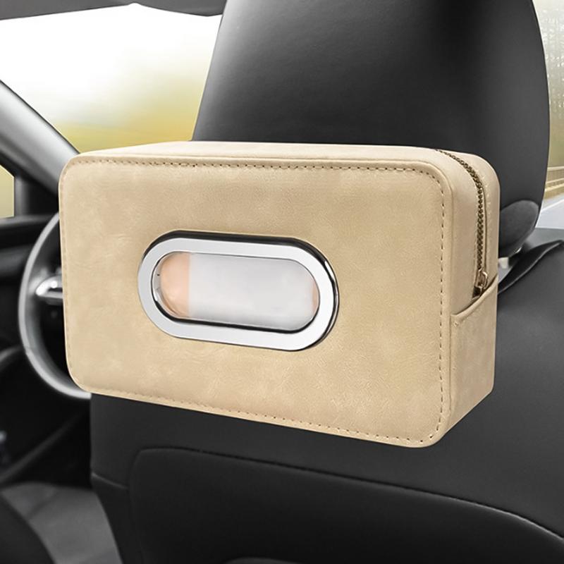 Car Tissue Box Holder Tissue Case Holder PU Leather Napkin Dispenser Napkin Holder Napkin Tissue Dispenser Holder Car Seats