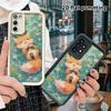 Phone Case: 2D Flat Samsung Galaxy A34 A35 M05 M06 S20 S22 S21 FE Plus 5G Protective Case, Little Fox In the Pond, Perfect Christmas and Halloween Hol