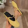 Women Flat Slippers Suede Fad Mules Shoes New Slingback Sandals 2026 Summer Casual Half Slippers Slides Woman Zapatos De Mujer
