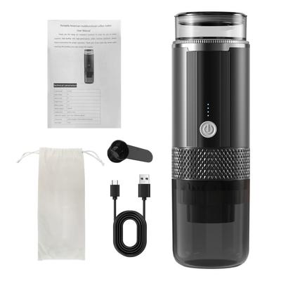 Portable Electric Espresso Coffee Machine One Button Operation with 4 Power Indicator Light Cordless Rechargeable