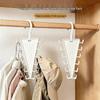 V-Shaped Double-Sided Multi-Hook Hanger: Space-Saving, Stackable Clothes and Hat Storage Rack