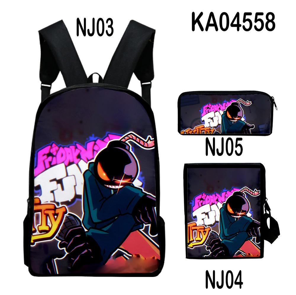 Traditional Creative Cool The Gaslight District 3D Designed 3pcs/Set Learner Student Bags Everyday Laptop Knapsack Backpack Meal Tote Pencil Pouch