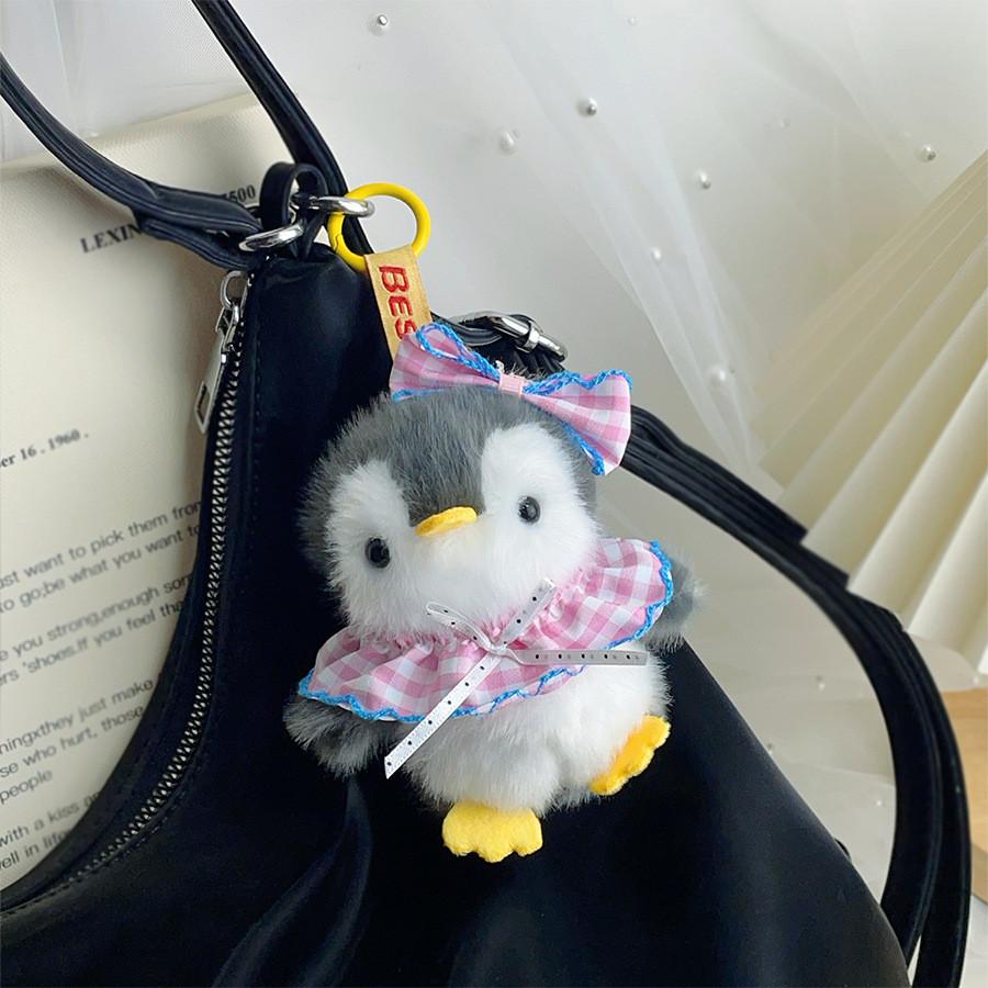 Plush Penguin Keychain With Bowtie For Kids Gift And Bag Decor