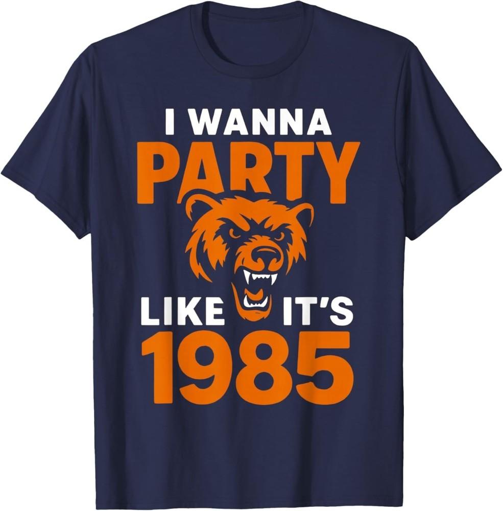 I Wanna Party Like It’s 1985 Roaring Bear T-Shirt 2XL