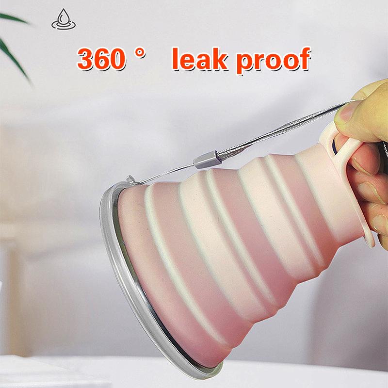 180Ml Folding Cup Food Grade Retractable Silicone Folding Cup Portable Portable Cup Outdoor Leisure Can Carry Coffee Cups