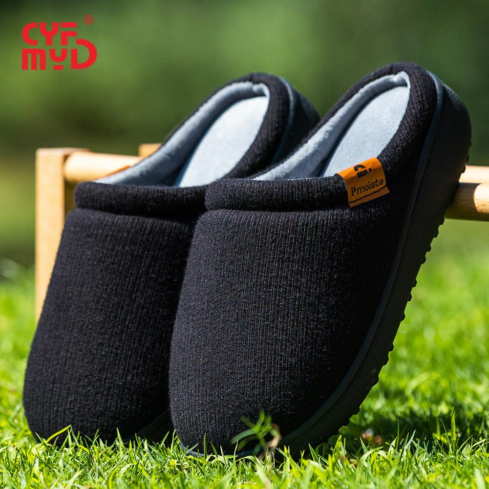 Outdoor Fabric Slippers Women s Wedge Heel Memory Foam Warm Soft TPR Sole Non-slip Indoor Outdoor Garden Comfortable Luxury Winter Women s Home Shoes 42-43 1409₽