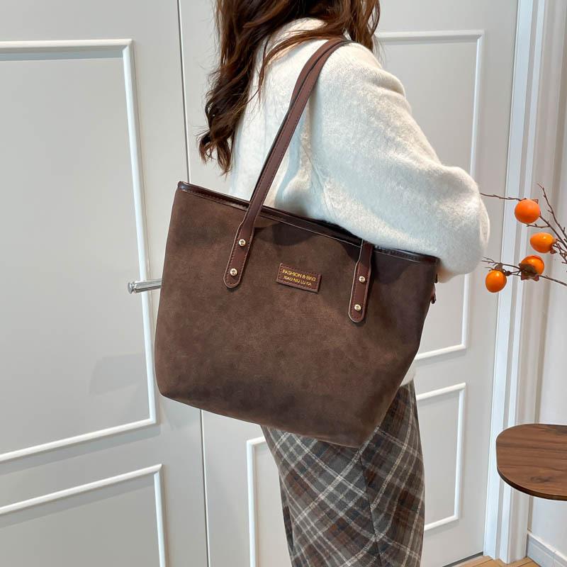 Borsa a Spalla da Donna Street Style con Tasca Interna per Telefono e Doppi Tracolla